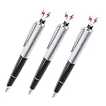 Cooplay 3pcs Shocking Adult Prank Prop Joke to Friends Electric Shock Pen Shape Trick Gag Gadget Funny for Fool\'s Day Halloween