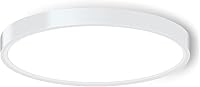 Vista 14 de Lámpara LED de Techo de Montaje al Ras de 12 Pulgadas, Luz Plana de 24W, Panel de Superficie Ultrafino de 5000K, Perfil Bajo para Dormitorio, Blanco