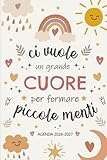 Regalo Della Maestra Agenda A5: Pianificatore settimanale e mensile | regalo maestra fine anno | una settimana su due pagine | 12 mesi | regalo maestra asilo elementare