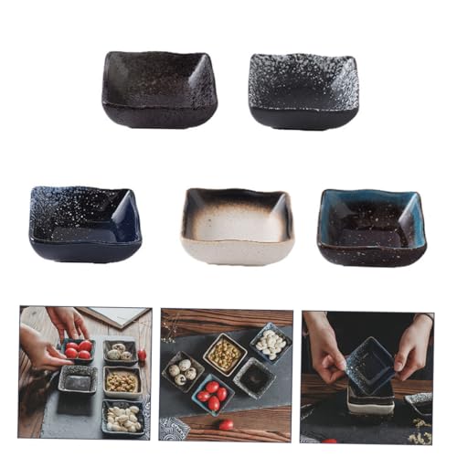 Juego de 5 Platos Japoneses de Cerámica para Sushi miniatura 4