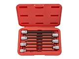 TEKTON 3/8-Inch Drive Extra Long Star Bit Socket Set, T10 - T40, 7-Piece | 1352