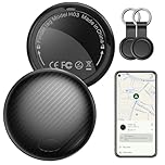 Android Tracker Tag 2 Pack, Smart Tag Bluetooth Key Finder Work with Google Find My (Android Only), Item Locator for Luggage, Bags, Wallet, Replaceable Battery, Black