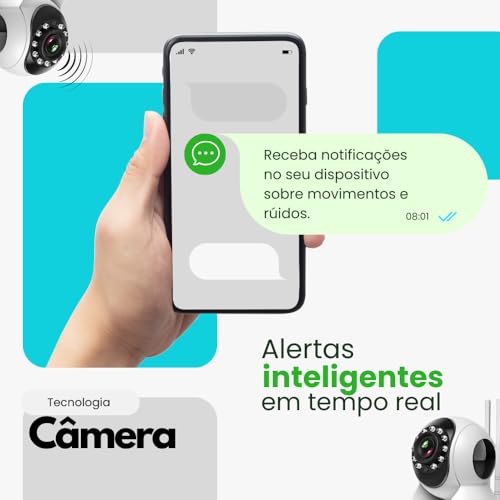 Câmera Ip Baba Eletrônica Com Áudio de Vigilância WiFi Sem Fio com Visão Noturna HD e Microfone