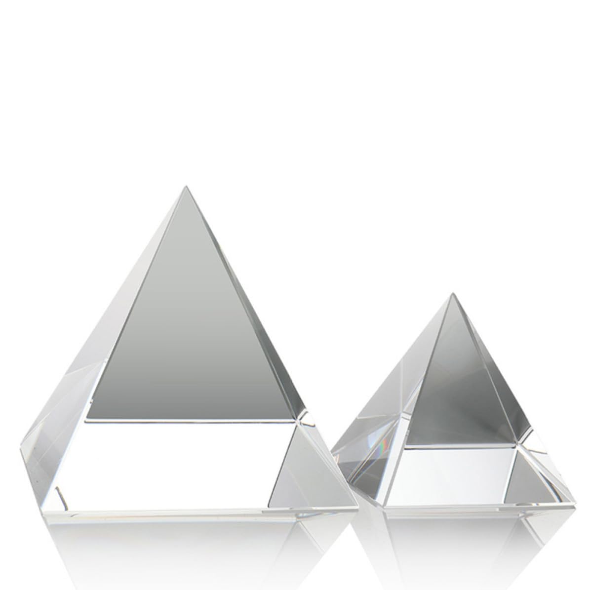 SHOWERORO Pyramide en Verre Optique 100mm pour Instruments D'optique, Réfracte la Lumière et Crée Un Arc-en-Ciel, pour Contemplation et Expériences Scientifiques