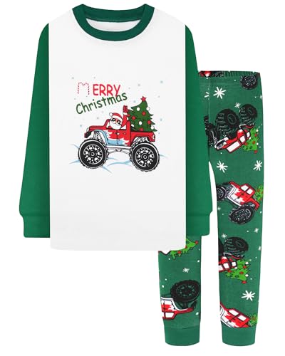 Image of DAUGHTER QUEEN Boys Pajamas 4 Pieces Long Set 100% Cotton Sleepwear Size 18 Months-12 Years