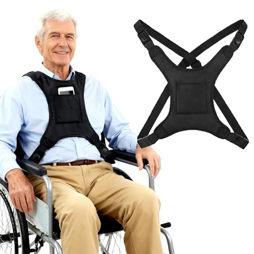 QIUMING Cinturón Abdominal de Seguridad para Silla de Ruedas Con...