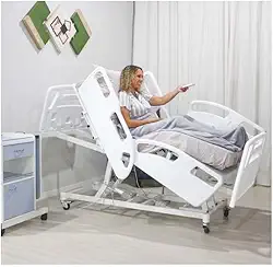 Cama Hospitalar Elétrica Motorizada Com Colchão D33 9 Movimentos Com Elevação de Altura para Idosos 1037.AS