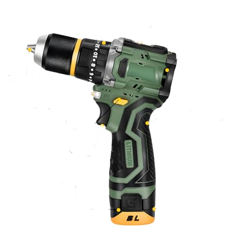 Taladro Percutor A Bateria Sin Escobillas, Taladro Atornillador Batería 16.8V Con Batería 2.0Ah, Atornillador Electrico 55Nm, 23+1 Niveles, Para En Casa Y Jardín, Bricolaje (2*Batterie)