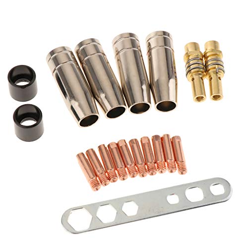 Baoblaze 19 Pcs Mig Tocha De Solda MB 15AK Kit De Acessórios De Solda MIG MAG