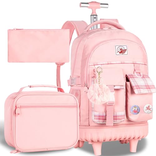 AGSDON Rolling Backpack for Girls, 21