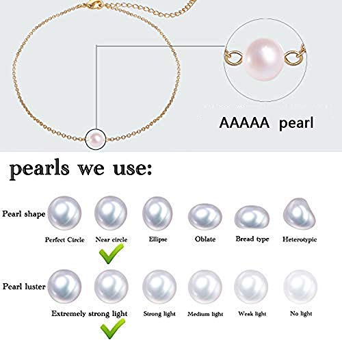 Gold Star Pearl Choker Necklace -4 Pieces Set Dainty Pendant Handmade Necklace for Women Girls … … … …