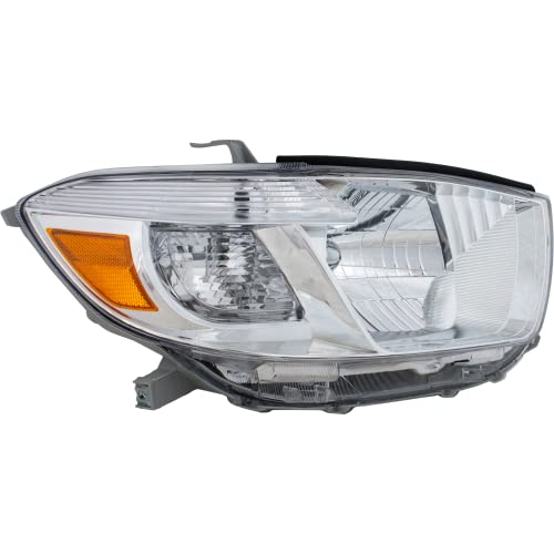 Evan Fischer Passenger Side Headlight for Toyota Highlander 2008-2010 Halogen Without bulb(s) Japan Built Vehicle, Without Sport Package Replaces# 8113048470