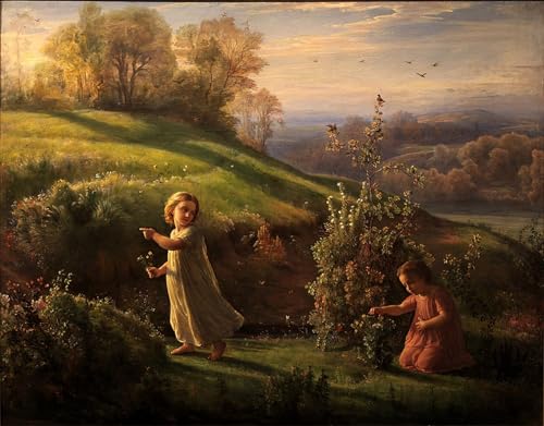 Lienzo decorativo para pared de 60x90cm, cuadro vintage de Louis Janmot para salón o dormitorio