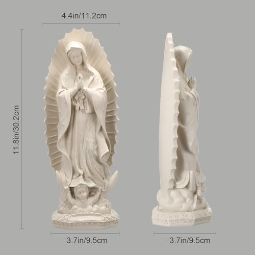 Estatua Virgen de Guadalupe 30 cm Figura Virgen María miniatura 6