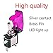 ESUPPORT Car Purple Cover Purple LED Light Rokcer Toggle Switch SPST ON Off Pack of 5