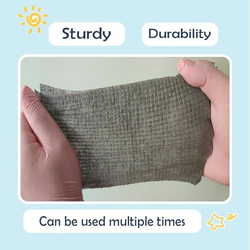 Image of Daily Dish Scrubber(50 Sheets), Premium Scrub Sheets, Dishcloths for Washing Utensils, Cookware, & Cooktop, Non-Scratch, Odor-Free, Quick Drying, Heavy Duty, Cleaning Supplies for Kitchen, Bathroom