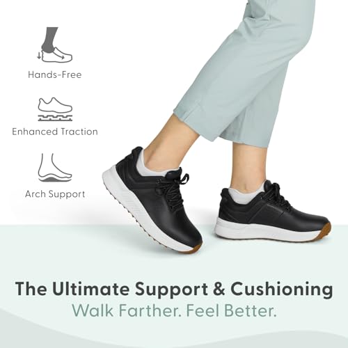 Orthofeet Women's Orthopedic Spikeless Waterproof Hands-Free Approach Shot Golf Shoes2