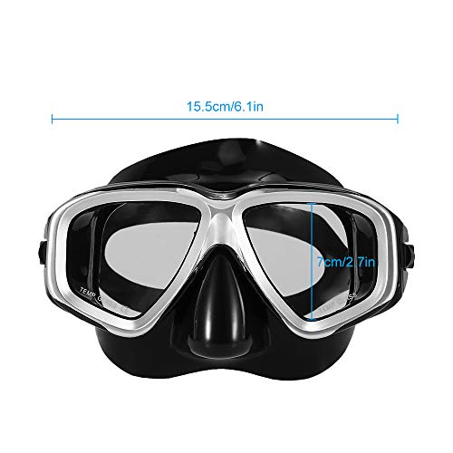 Anself Adultos Máscara de Mergulho Anti-fog Mergulho Snorkeling Máscara de Natação Óculos de Lente d