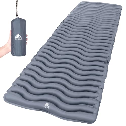 Unigear Esterilla Inflable Portatíl Colchón de Aire para Camping Acampa Colchones Hinchable Utraligero y Resistente Cama Colchoneta de Dormir al Aire Libre Viaje Playa