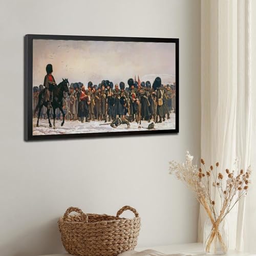 Impression sur toile premium Calling The Roll Elizabeth Thompson tableau de maître