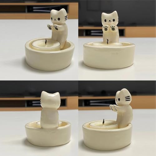 Keboygym MARK-CAT-01 Candle Holder | Kitten Tea Light Candle Holders thumb #4