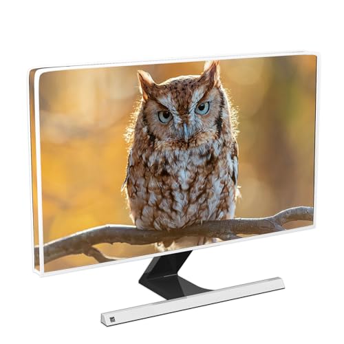 Image of Owl Waterproof 40,41,42,43 Inch TV Dust Cover Anti-Static Dustproof Natural Animals Screen TV Covers for LCD LED PC Desktop and Home Hanging TV During House Moving,Storing, or Home Renovation