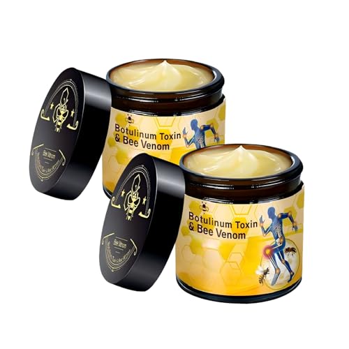 2 Pcs Botulinum Bee Venom Bone Healing Cream,Soothing Joint Muscle Rub for Back, Neck, Hands, Feet.