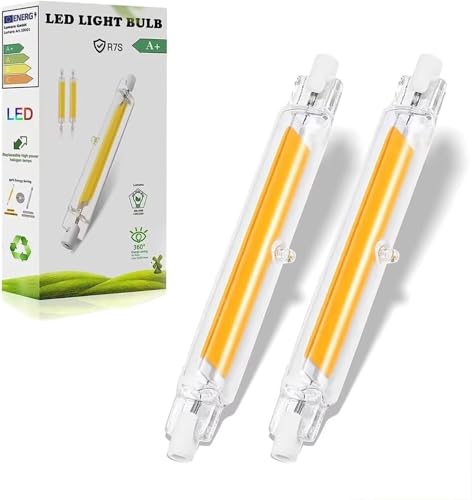 FDHVCB Ampoule LED R7S 78mm 10W Dimable - Équivalent 100W Halogène - [Lot de 2] Blanc Neutre 4000K 1000LM CE, Lumière Sans Scintillement, Claire - Pour Cuisine, Bureau, Atelier