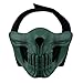 ACEXIER Military Tactical Airsoft Paintball Skull Mask Lower Half Face CS Wargame Field Hunting Protective Shooting Masks Party Supplies (Green)