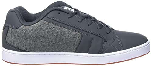 Image of DC Shoes Men's Net Skate Shoe, Grey Heather, 5