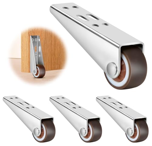 1-Inch Rubber Casters 4-Piece Set for Furniture