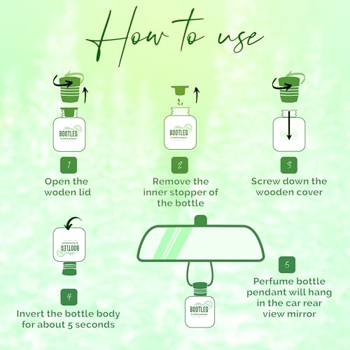 Image of Car Air Freshener Diffuser, Fresh Fraser Fir Aromatherapy, Natural Fragrance Oil, Long Lasting, by Bootleg Collection, Made in USA
