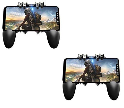 TechKing (Buy1 Get1 Free AK-66 All-in-One PUBG Remote Controller, Six Fingure Gampad for All Mobile Phones Size Upto 6.5" inch