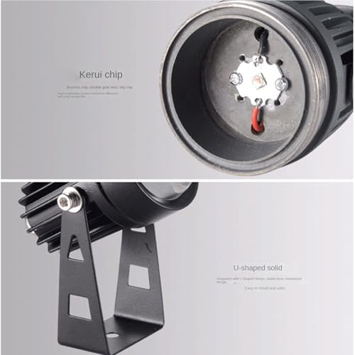 Lampe murale extérieure étanche IP65 à faisceau étroit pour éclairage LED rouge - 5