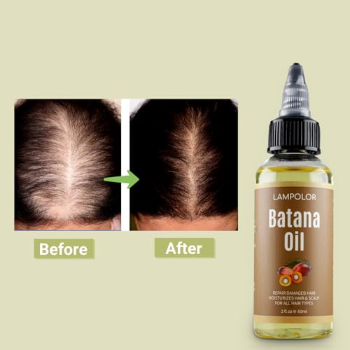 RAW Batana Oil for Hair Growth, Dr Sebi Organic Unrefined Batana Oil from Honduran, 100% Pure & Natural Hair Growth for Thicker & Stronger Hair - 2 FL OZ - 60Ml - 1Pack