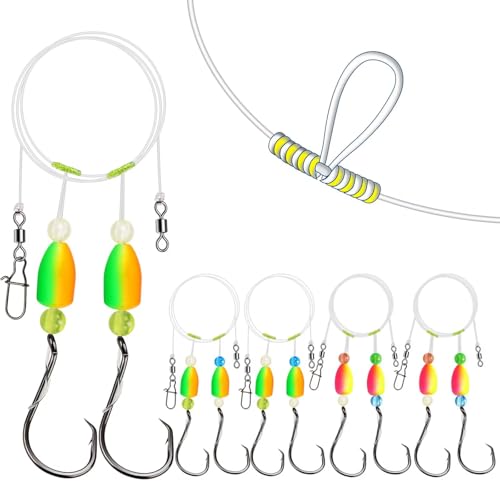 Dovesun Pompano Rigs for Surf Fishing Rigs Unique T-Knot Pompano Rigs Saltwater Floats Strong...