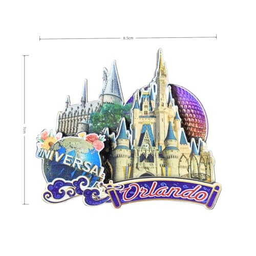 Imán decorativo 3D Orlando USA para refrigerador de madera miniatura 6