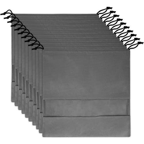 Ibnotuiy Staubdichte Handtaschen-Aufbewahrungstasche aus Vliesstoff, mit Kordelzug, Größe M, Grau Cover