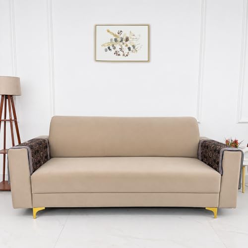 Image of Homerz Premium 'Maharaja Paradise Series' Sofa Cover | Net Fabric Sofa Cover | Washable, Anti-Dust Backed & Wrinkle Resistant Cover (Sheesh Mahal, 2 pc Armrest, Armrest)