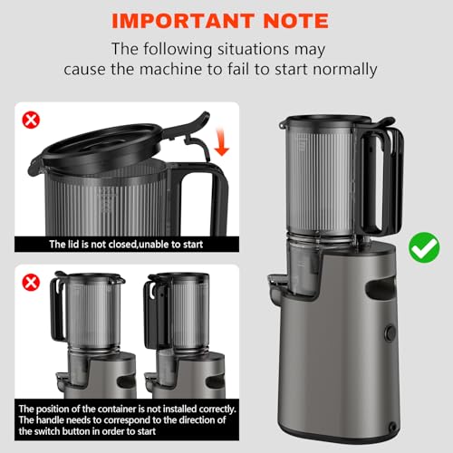 Lqz Cold Press Juicer, Slow Masticating Juicer Machines thumb #5