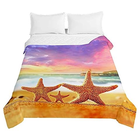 Colcha de Verano Surwin Estampado Estrella de Mar Playa Cover