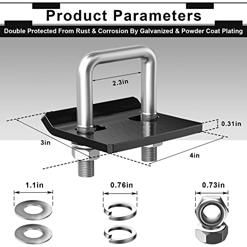 Hitch Tightener For 1.25" And 2" Hitches Liberrway 304 Stainless Steel Hitch Tightener Anti-Rattle Stabilizer Rust-Free Heavy Duty Lock Down Easy Installation Quiet #TOP5