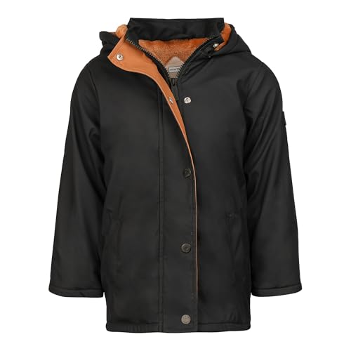 Image of Hunter Boys Plush Lined Rain Jacket - Waterproof Hooded Coat for Kids, Toddlers & Big Boys, Cold Weather Outerwear (2T-12)