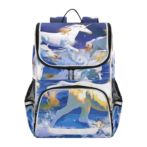 Mochila de caballo para portátil que evita riesgos en caminos oscuros