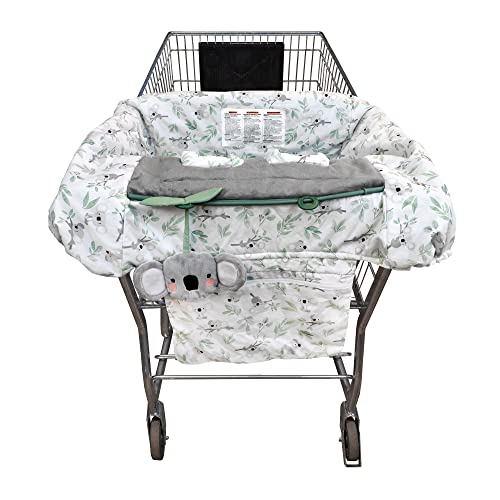 Boppy Shopping Cart and High Chair Cover—Preferred | Green Gray Koala and Leaves with Koala Toy | with Integrated Storage Pouch | 2-Point Safety Belt | Wipeable, Machine Washable | 6-48 Months Boppy Shopping Cart and High Chair Cover—Preferred | Green Gray Koala and Leaves with Koala Toy | with Integrated Storage Pouch | 2-Point Safety Belt | Wipeable, Machine Washable | 6-48 Months