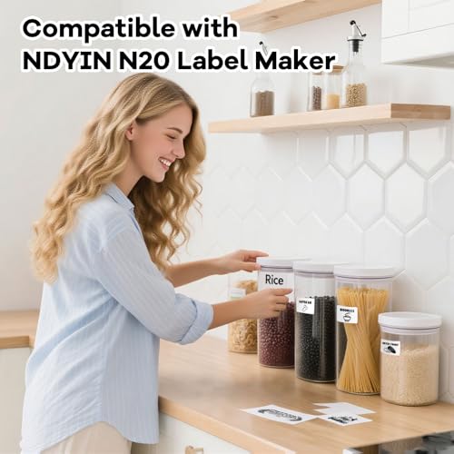 Image of Thermal Labels for N20 Label Maker,1.57 inchx1.18 inch(40x30mm), 230 Labels /Roll, for Barcode, Address, Mailing, Logo, Business, Name Tag, 3 Rolls