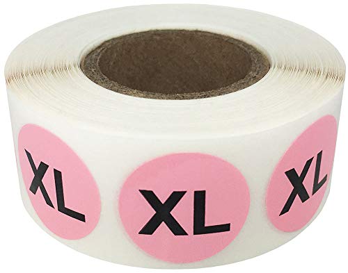 Étiquettes vêtements Taille XL Pink Circle de 500 stickers pour réussir votre vide-dressing
