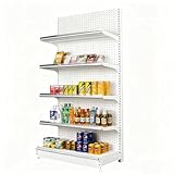 Insel-Gondel-Verkaufsregal, Einseitiges Verkaufsregal Mit 5 Regalböden Für Supermärkte, Lebensmittelgeschäfte, Bürobedarfsläden Und Spirituosenläden(Sub-frame,35.43x15.75x51.18 in)