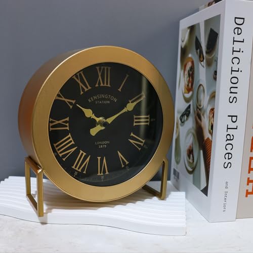 Vintage-Desk-Clock-Digital-ClockShelf-Desk-Top-Clock-Battery-Operated-Mantel-Clock-for-Living-Room-Office-Bedroom-Home-DecorGolden
