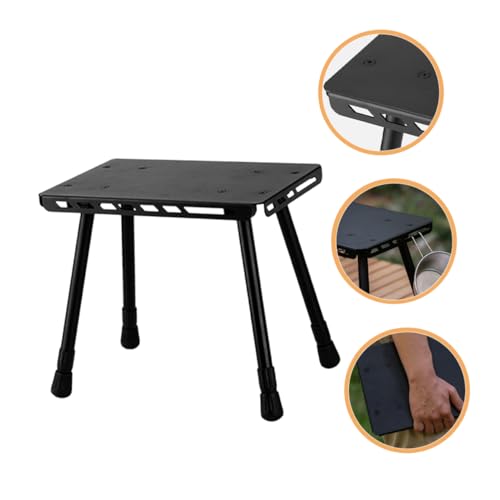 Table pliante portable fer noir petite table camping randonnée